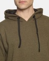 Shop Men's Brown Stylish Solid Casual Hooded Sweatshirt