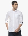Shop Men Stylish Solid Full Sleeve Casual Shirts-Front