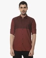 Shop Men Stylish Striped Full Sleeve Casual Shirts-Front