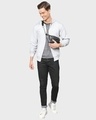 Shop Men's Grey Zipper Solid Full Sleeve Stylish Casual Hooded Sweatshirt