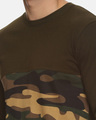 Shop Military Camouflage Men's Round Neck Olive T-Shirt