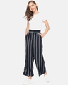 Shop Regular Fit Women Navy Blue Stylish New Trends Casual Palazzos-Full