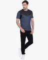 Shop Men's Multicolor Color Block Round Neck T-shirt-Full