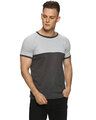 Shop Solid Men's Round or Crew Grey T-Shirt-Front