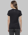 Shop Solid Women's Round Neck Black Sports Jersey T-Shirt-Design