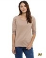 Shop Women's Round Neck Brown  T-Shirt-Front