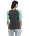 Shop Solid Women's Round Neck Charcoal Green  T-Shirt-Design