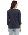 Shop Solid Women's Round Neck Denim  T-Shirt-Design