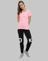 Shop Solid Women's Round Neck Pink Sports Jersey T-Shirt-Full