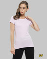 Shop Solid Women Round Neck Purple Sports Jersey T Shirt-Front