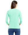 Shop Solid Women's Round Neck Sea Green  T-Shirt-Design