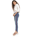 Shop Super Skinny Side Striped Women's Blue Denim Jeans-Full