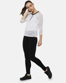 Shop White Solid Casual Top-Design