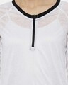 Shop White Solid Casual Top-Full