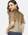 Shop Women Brown Classic Regular Fit Faded Casual Shirt-Design