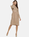 Shop Women's Solid Plain Stylish Casual Dress-Front