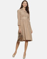 Shop Women's Solid Plain Stylish Casual Dress-Full