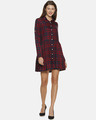 Shop Women's Checkered Casual Dress-Front