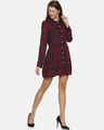 Shop Women's Checkered Casual Dress-Full
