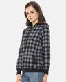 Shop Women's Black Checks Stylish Casual Jacket