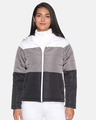 Shop Women's Colorblock Stylish Casual Bomber Jacket-Front