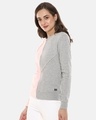 Shop Women's Pink Colorblock Stylish Casual Sweatshirt-Design