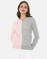 Shop Women's Pink Colorblock Stylish Casual Sweatshirt-Full