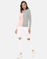 Shop Women's Pink Colorblock Stylish Casual Sweatshirt