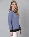 Shop Women's Multicolor Color Block Stylish Casual Sweatshirt-Full