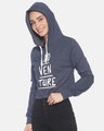 Shop Women Crop Stylish Hooded Sweatshirt-Design