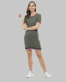 Shop Women's Fit & Flare Body Con Green Dress-Full