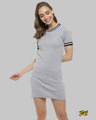 Shop Women's Fit & Flare Body Con Grey Dress-Front