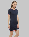 Shop Women's Fit & Flare Body Con Navy Dress-Design