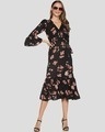 Shop Women Floral Design Stylish Casual Dress-Full