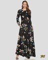 Shop Women's Floral Design Stylish Casual Dress-Front