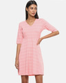 Shop Women Pink Stylish A Line Dress-Front