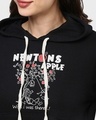Shop Women's Black Printed Stylish Casual Hooded Sweatshirt-Full