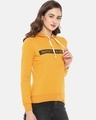 Shop Women's Yellow Typhography Stylish Casual Hooded Sweatshirt-Design