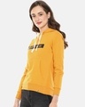 Shop Women's Yellow Typhography Stylish Casual Hooded Sweatshirt-Full