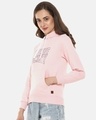 Shop Women's Pink Typography Stylish Casual Hooded Sweatshirt-Full