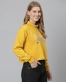 Shop Women's Yellow Printed Stylish Casual Sweatshirt-Design