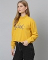 Shop Women's Yellow Printed Stylish Casual Sweatshirt-Full