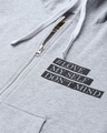 Shop Women's Grey Printed Casual Zipper Hooded Sweatshirt