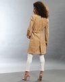 Shop Women's Beige Regular Fit Coats-Design