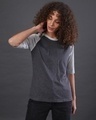 Shop Women's Black Colorblock Regular Fit Top-Front