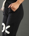 Shop Women's Black Printed Relaxed Fit Track Pants
