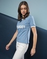Shop Women's Blue Printed Regular Fit Top-Full