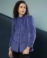 Shop Women's Blue Regular Fit Blazer-Front