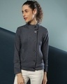 Shop Women's Blue Regular Fit Jackets-Front