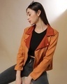 Shop Women's Brown Regular Fit Jackets